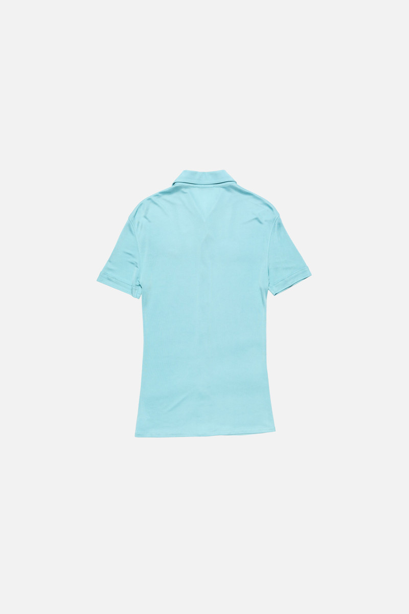 Logo button-up - Aqua blue 7