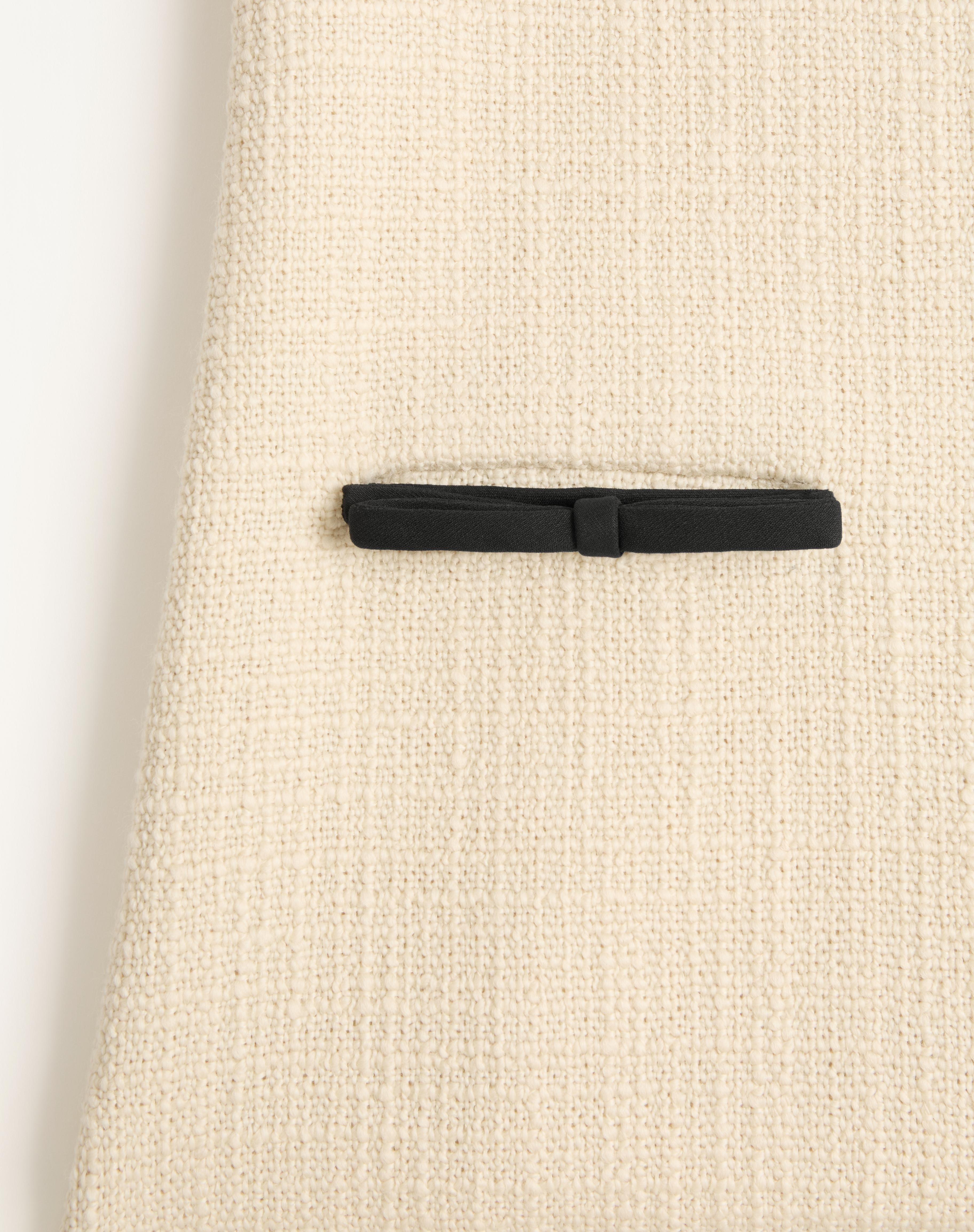 SHORT DRESS IN PLAIN WOOL TWEED - 8