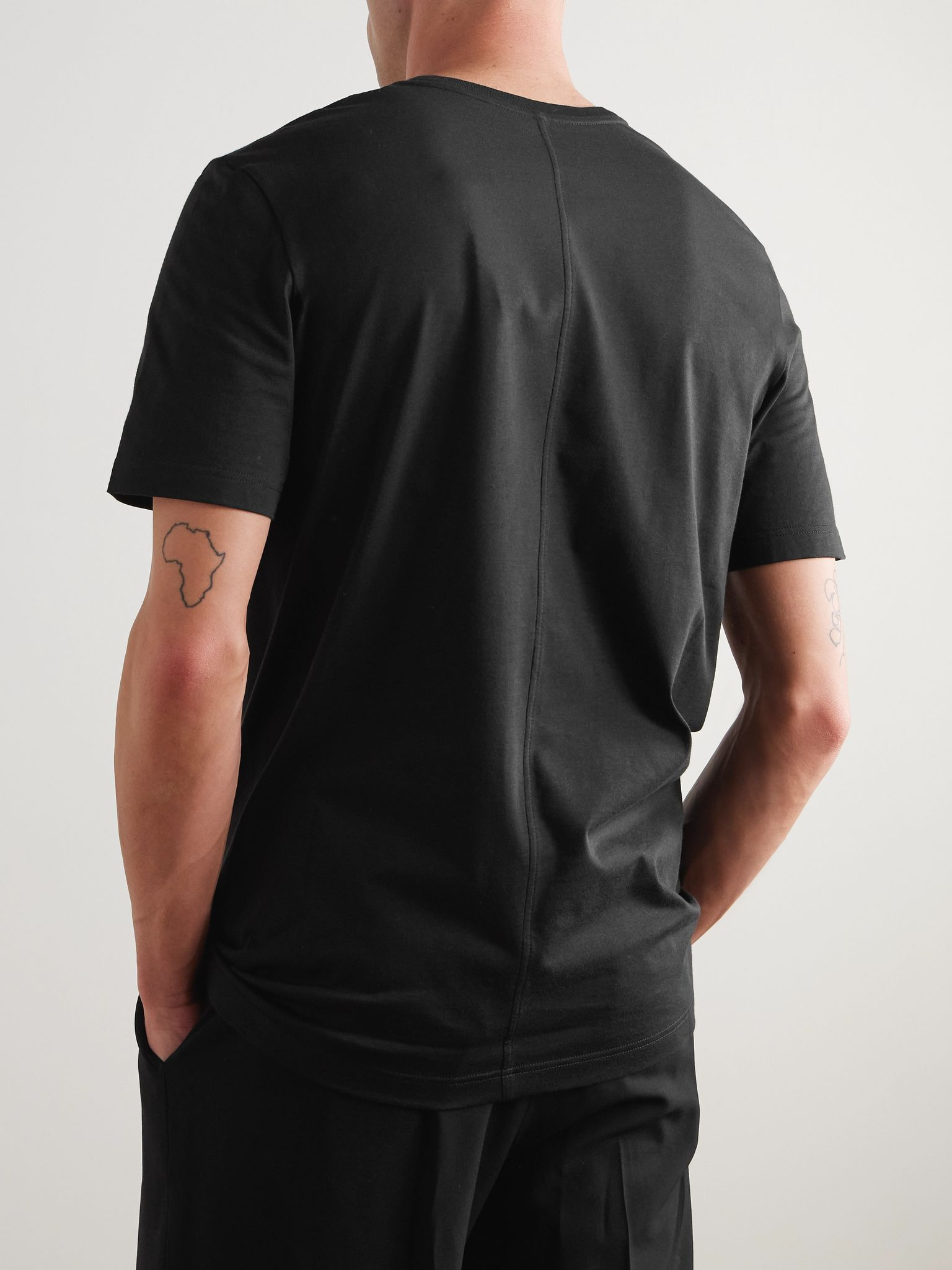 Luke Cotton-Jersey T-Shirt Black - 3
