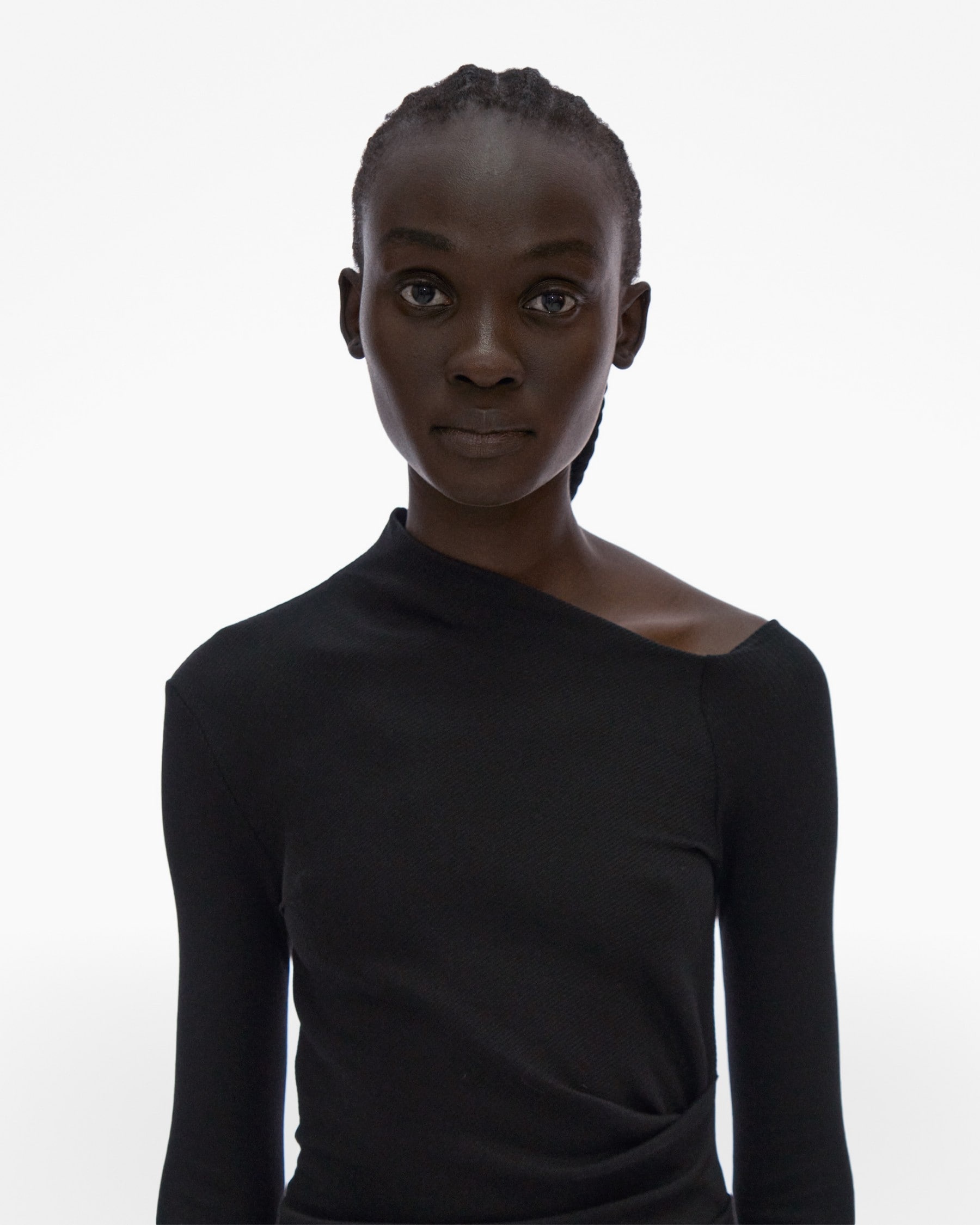RIB ASYMMETRIC DRESS - 7