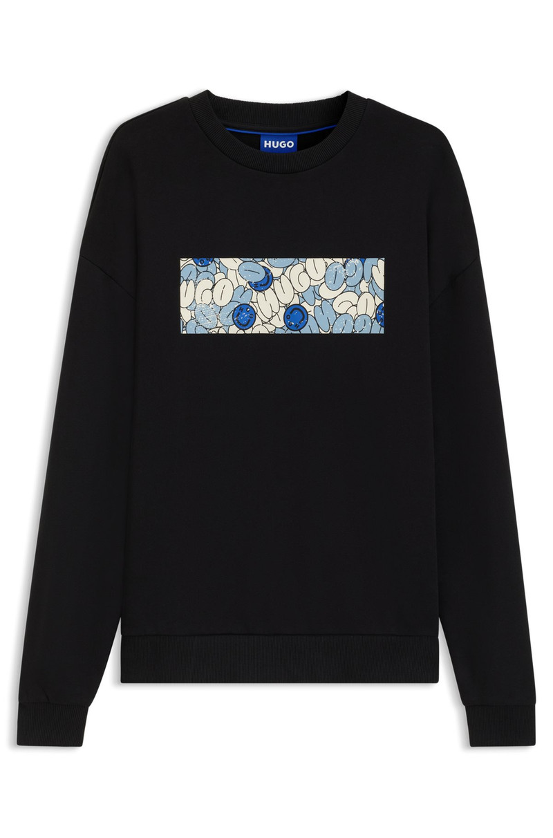 COTTON-TERRY SWEATSHIRT WITH LOGO ARTWORK PRINT 1