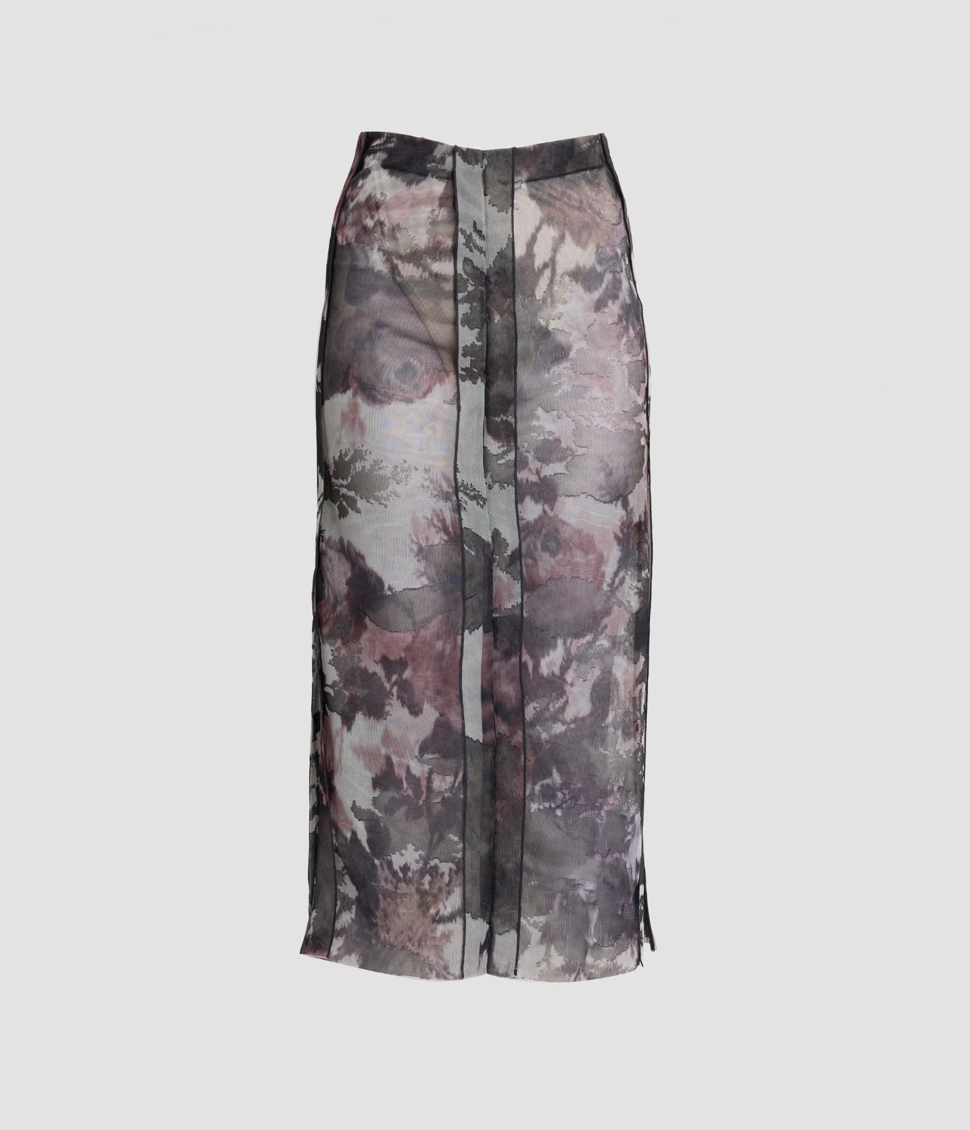 FLORAL PRINT JACQUARD KNIT SKIRT - 1