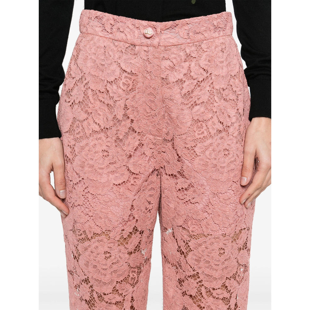 Dolce & Gabbana Pink Trousers - Straight Trousers Women - 2