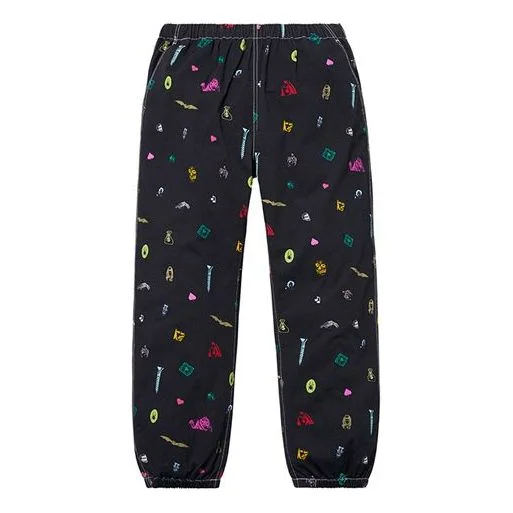Supreme SS19 Deep Space Skate Pant Creative Pattern Casual Pants Unisex Black SUP-SS19-10292 - 1