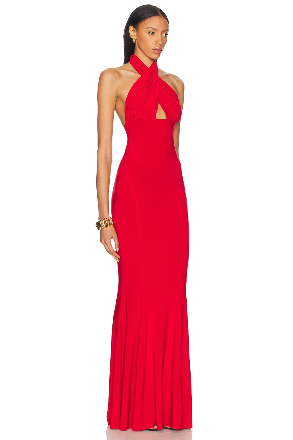 Cross Halter Fishtail Gown - 3