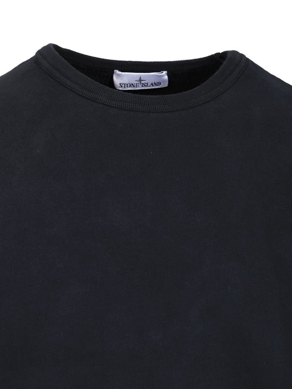 Crewneck Sweatshirt In Brushed Organic Cotton Sweatshirts Blue - 4