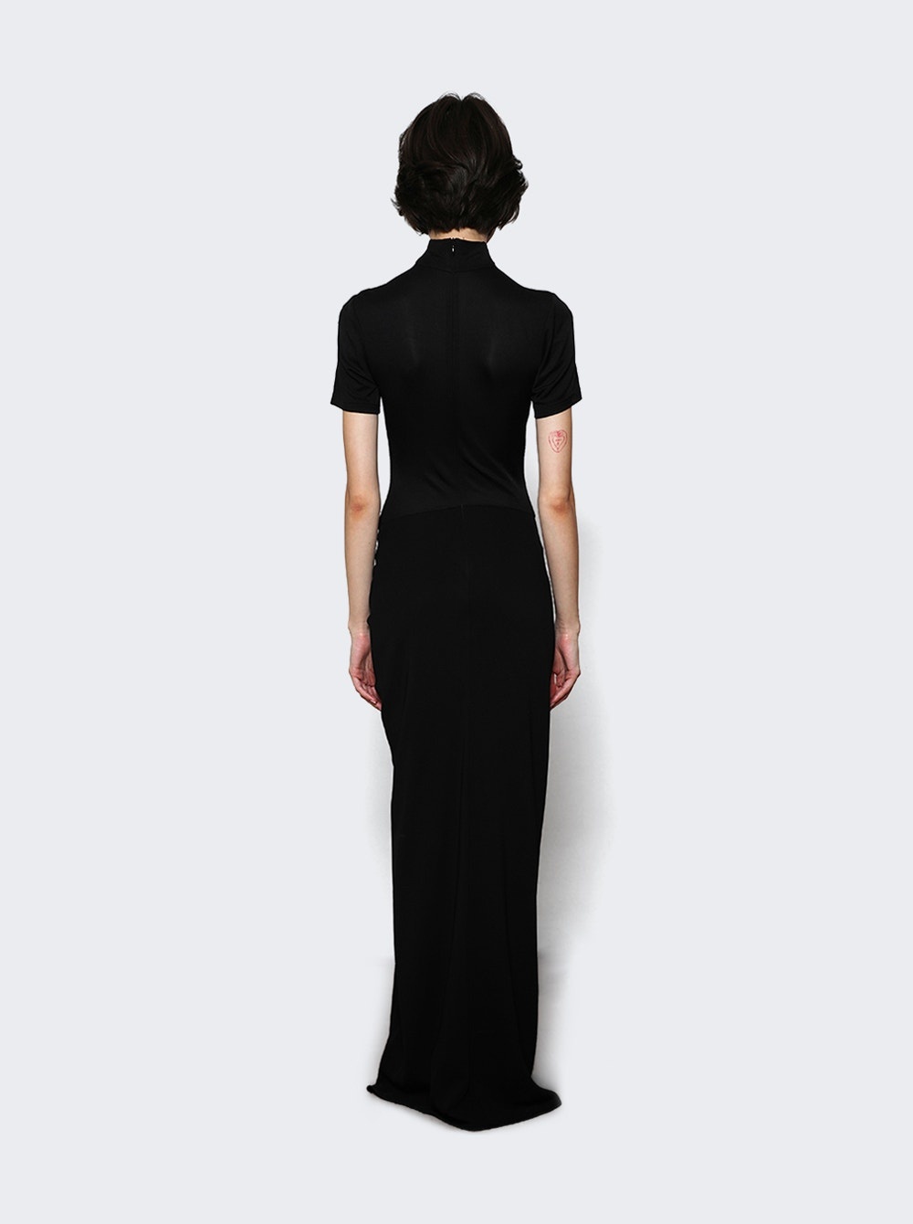 Fusion Ruched Tee Gown Black - 5