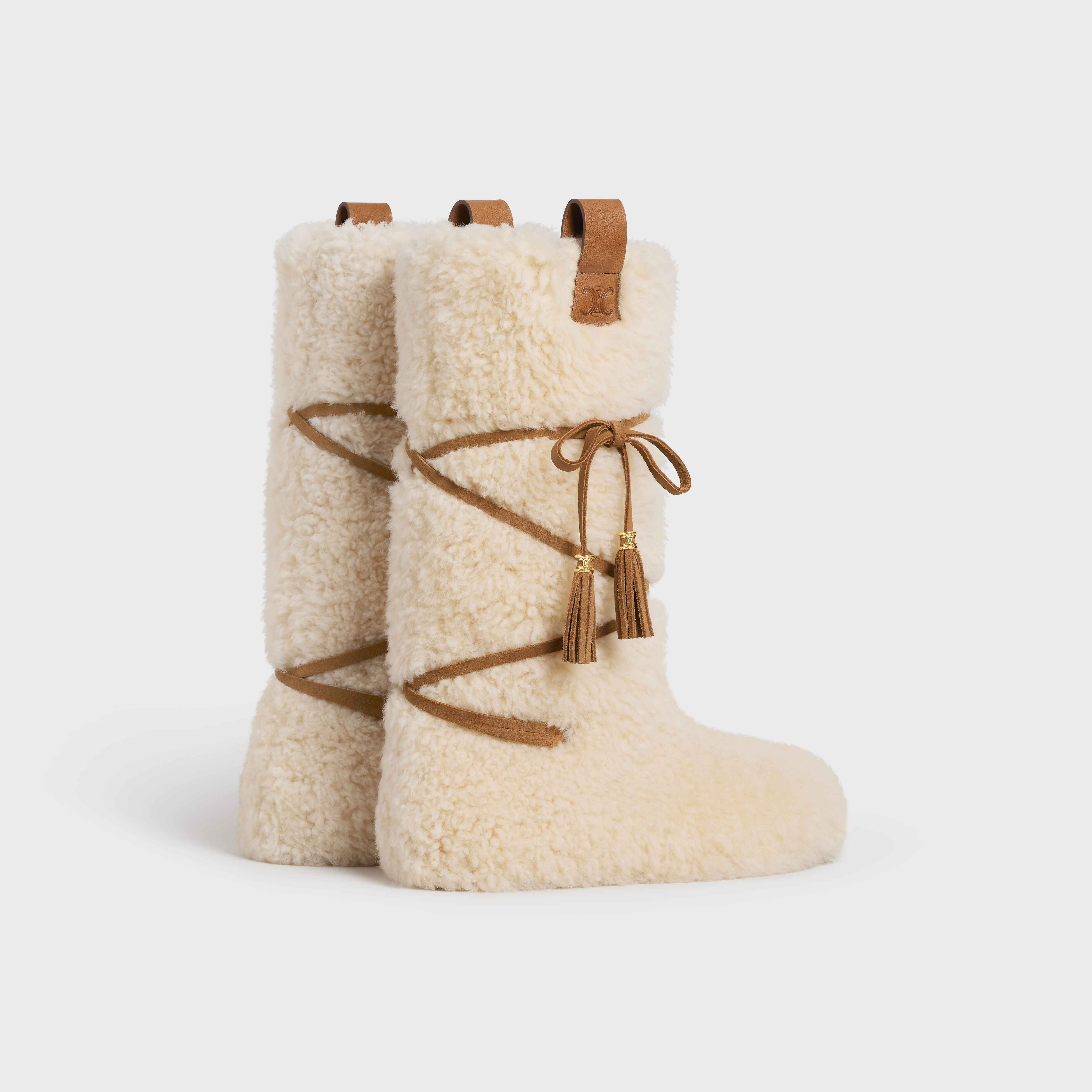CELINE Fur Laced-up fur boot in Shearling - 3
