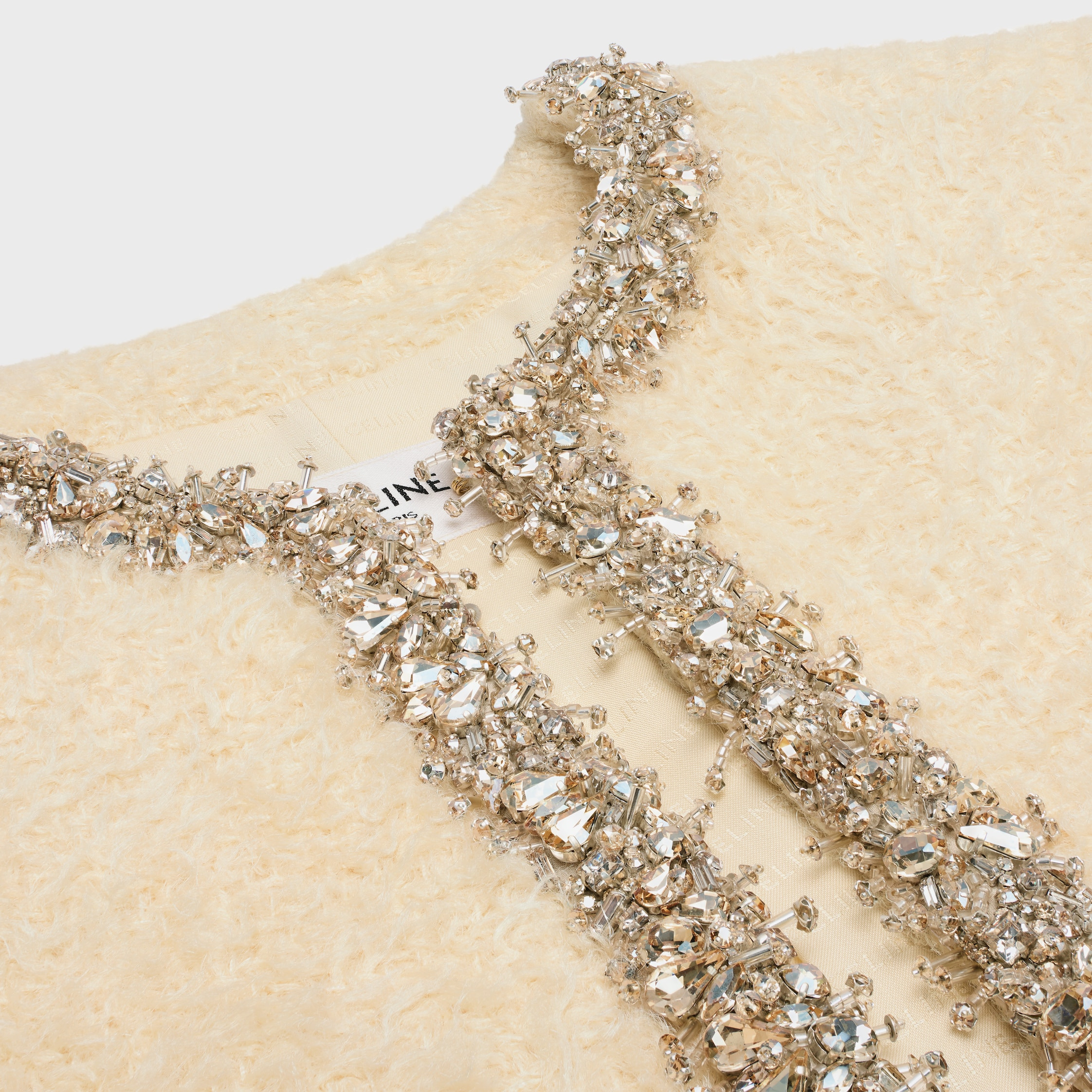 embroidered chelsea jacket IN silk natté - 3