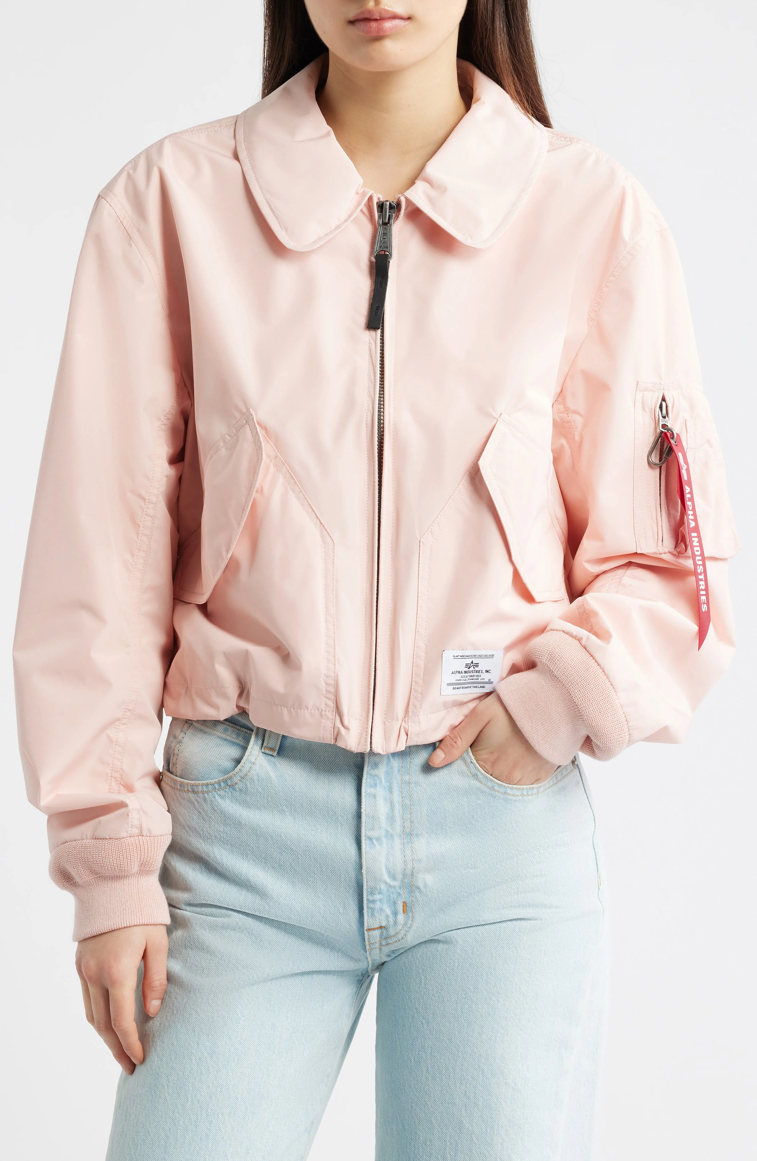 Alpha Industries CWU 36/P Relaxed Flight Jacket in Blush Pink at Nordstrom - 1