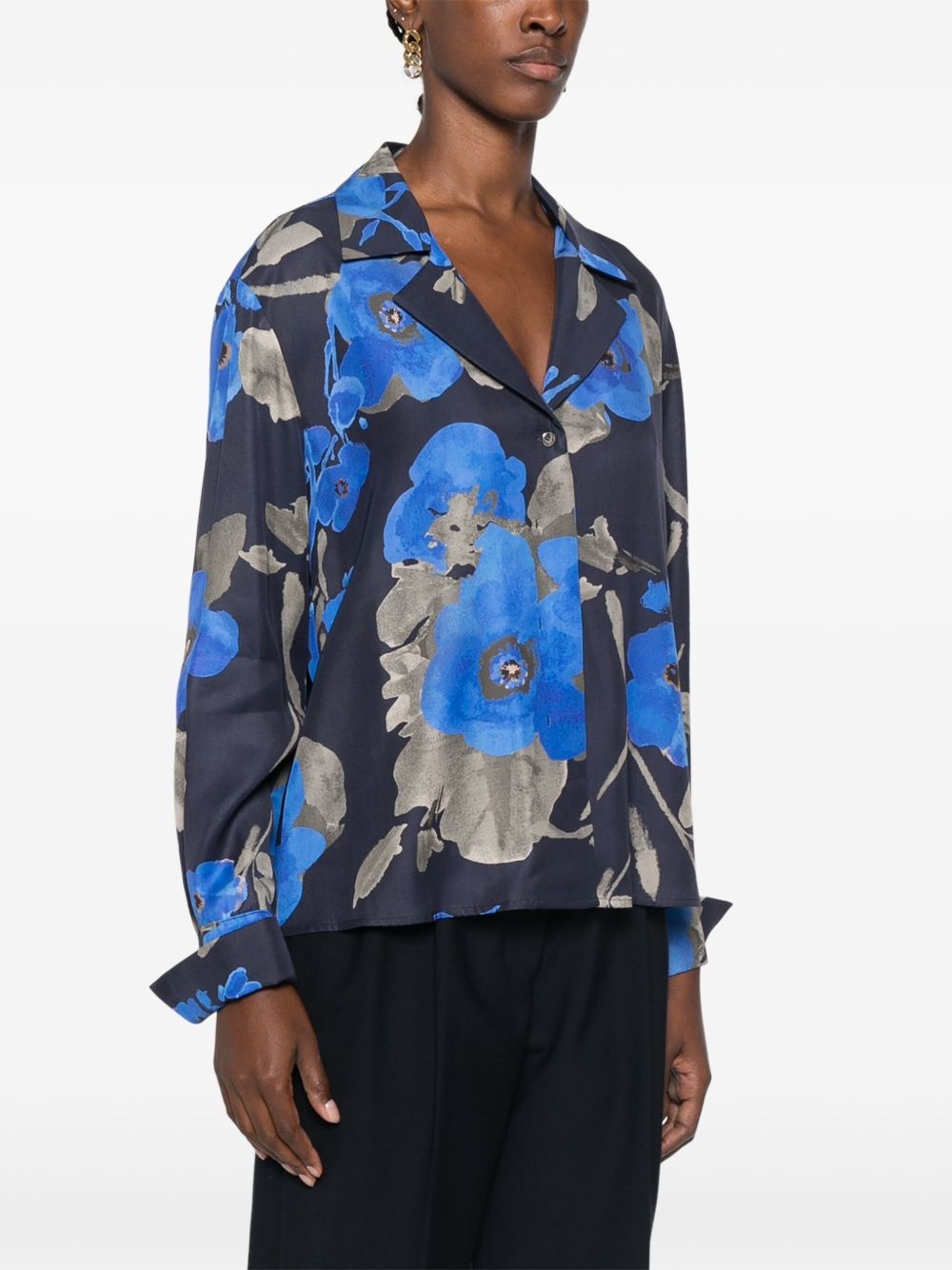 floral-print shirt - 3
