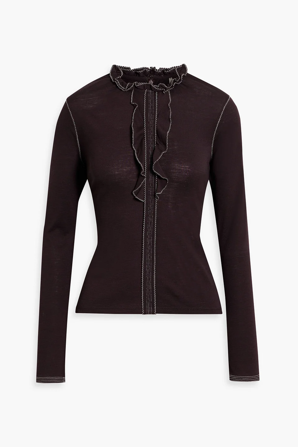 Asha ruffled wool top - 1