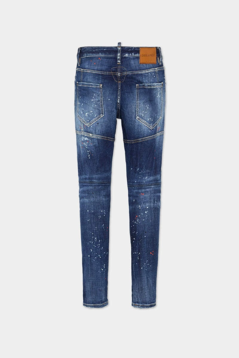 DSQUARED2 MEDIUM EASY RED SPOTS WASH TIDY BIKER JEANS outlook