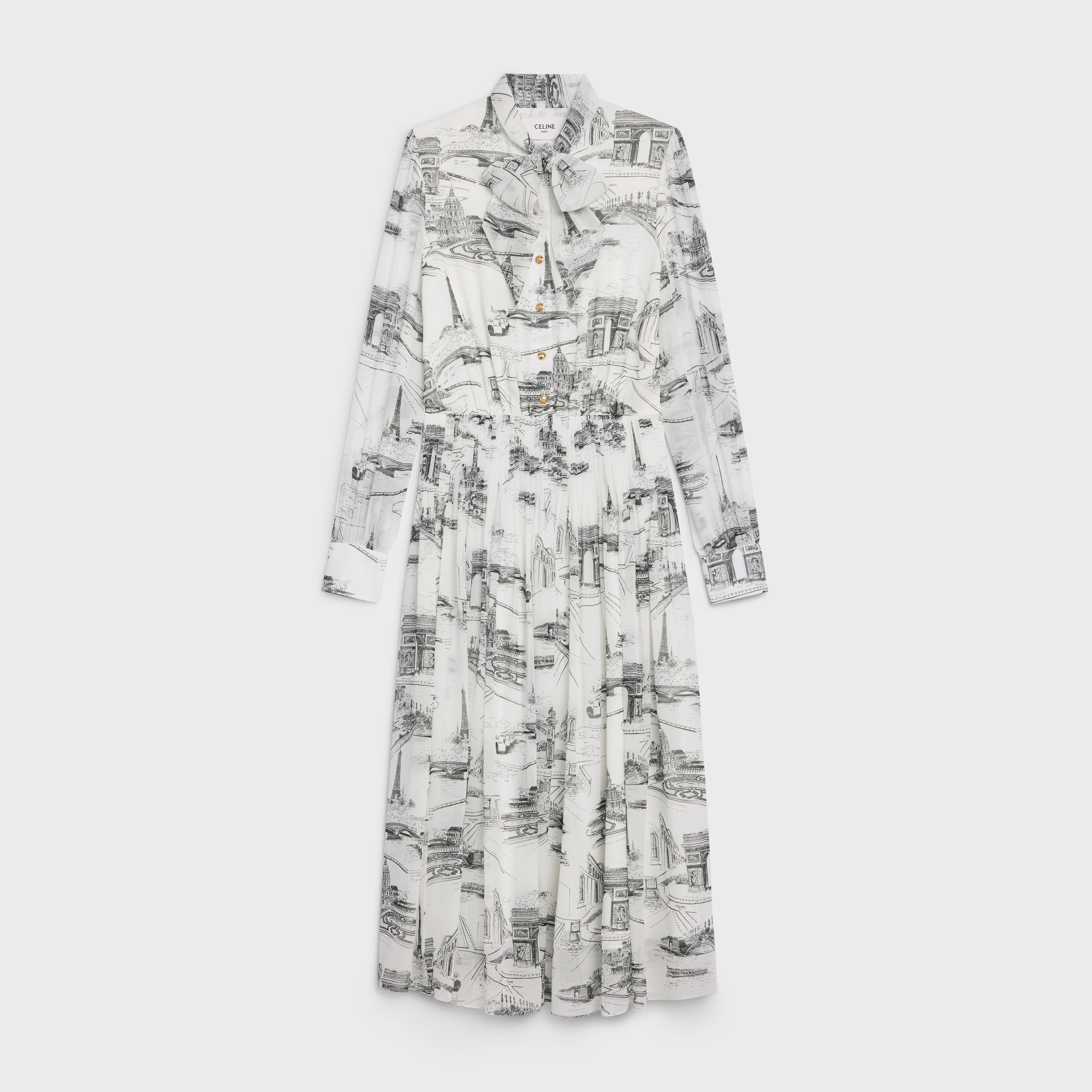 LAVALLIÈRE DRESS IN SILK GEORGETTE - 1