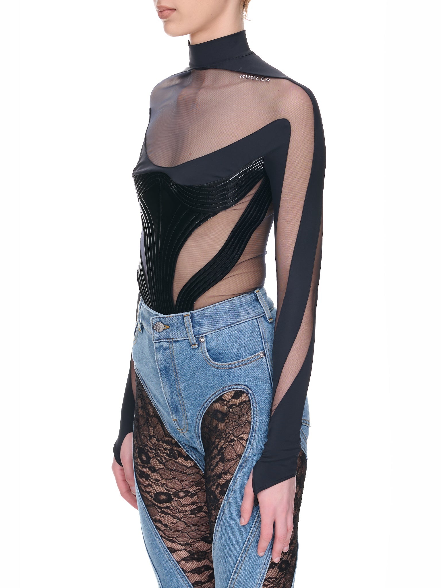 Quilted Illusion Bodysuit - 2