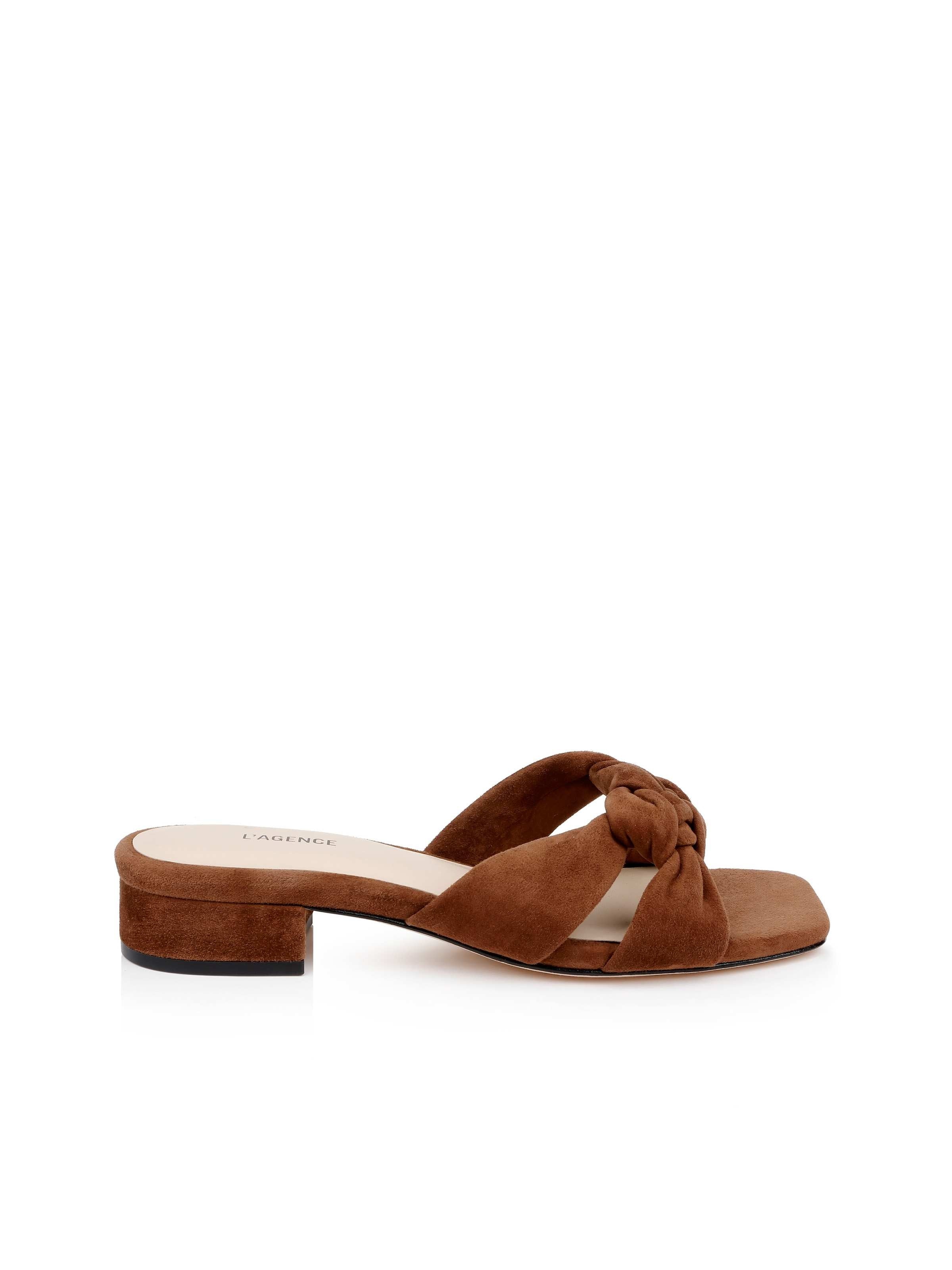 Lea Suede Knot Sandal - 1