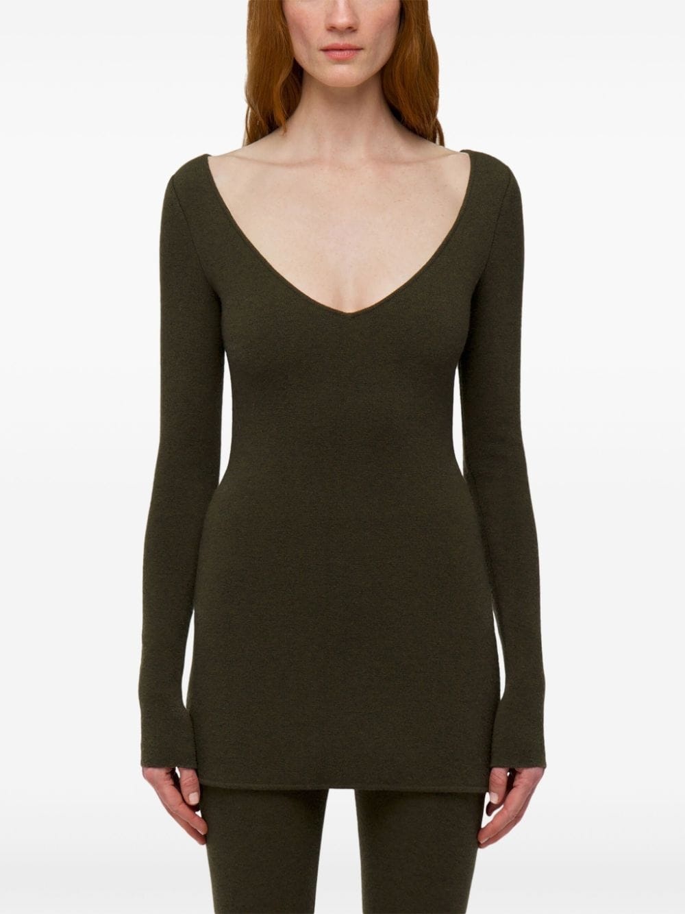 virgin wool-blend knitted dress - 3