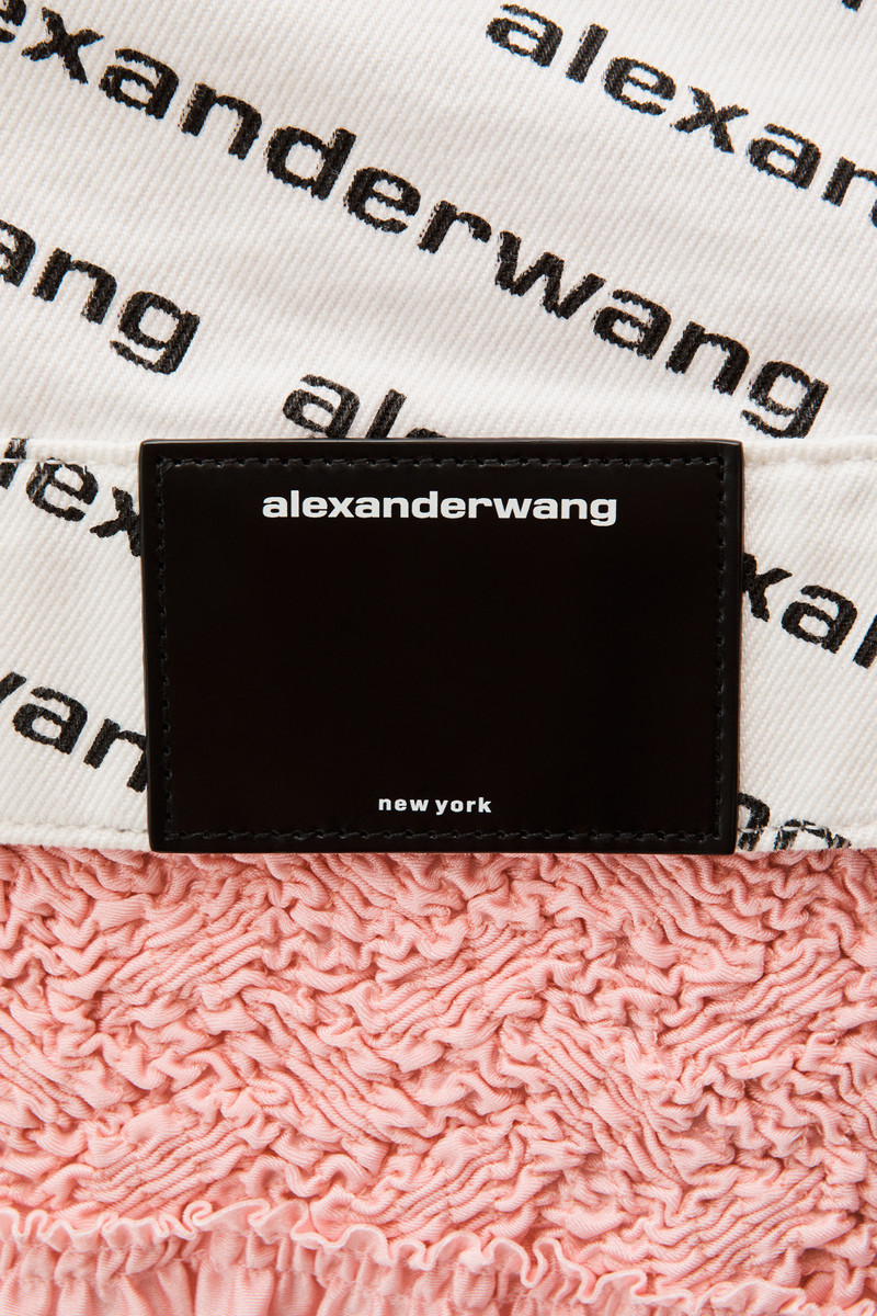 FALLING BACK LOGO JACKET IN WHITE DENIM 6