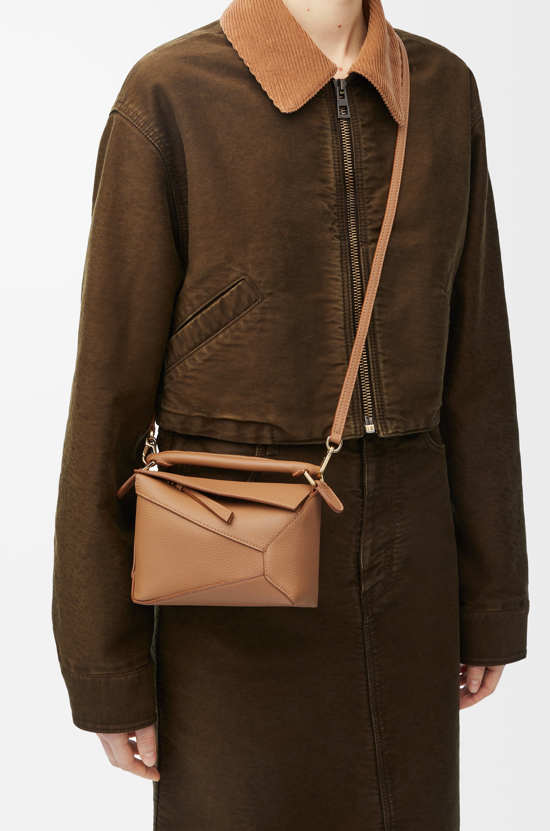 Mini Puzzle bag in soft grained calfskin - 3