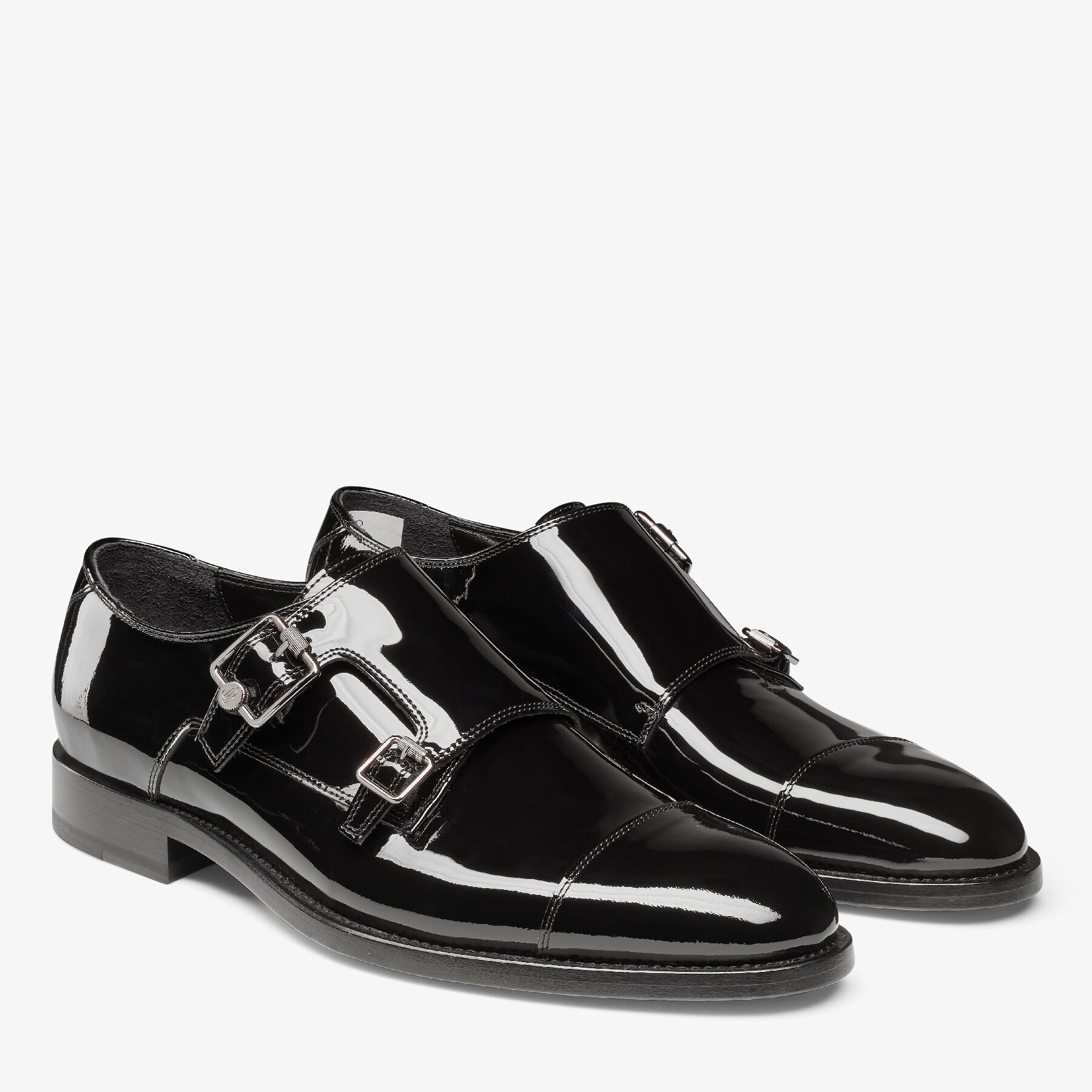 Finnion Monkstrap
Black Patent Leather Monk Strap Shoes with Studs - 2