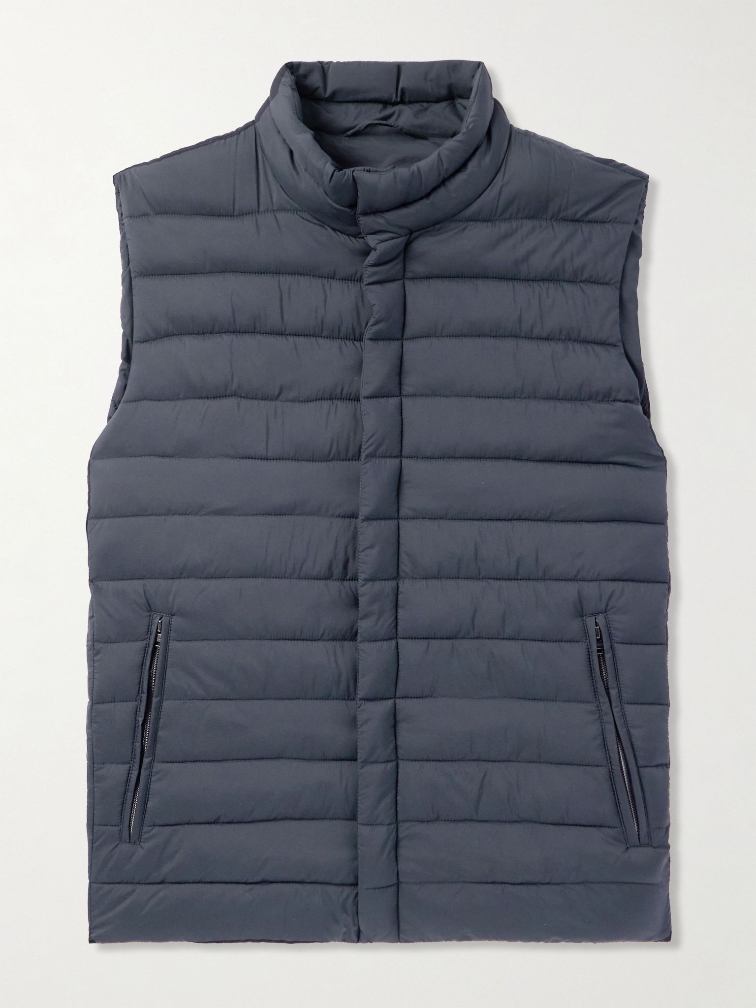 Lo Smanicato Quilted Nylon Gilet Blue - 1