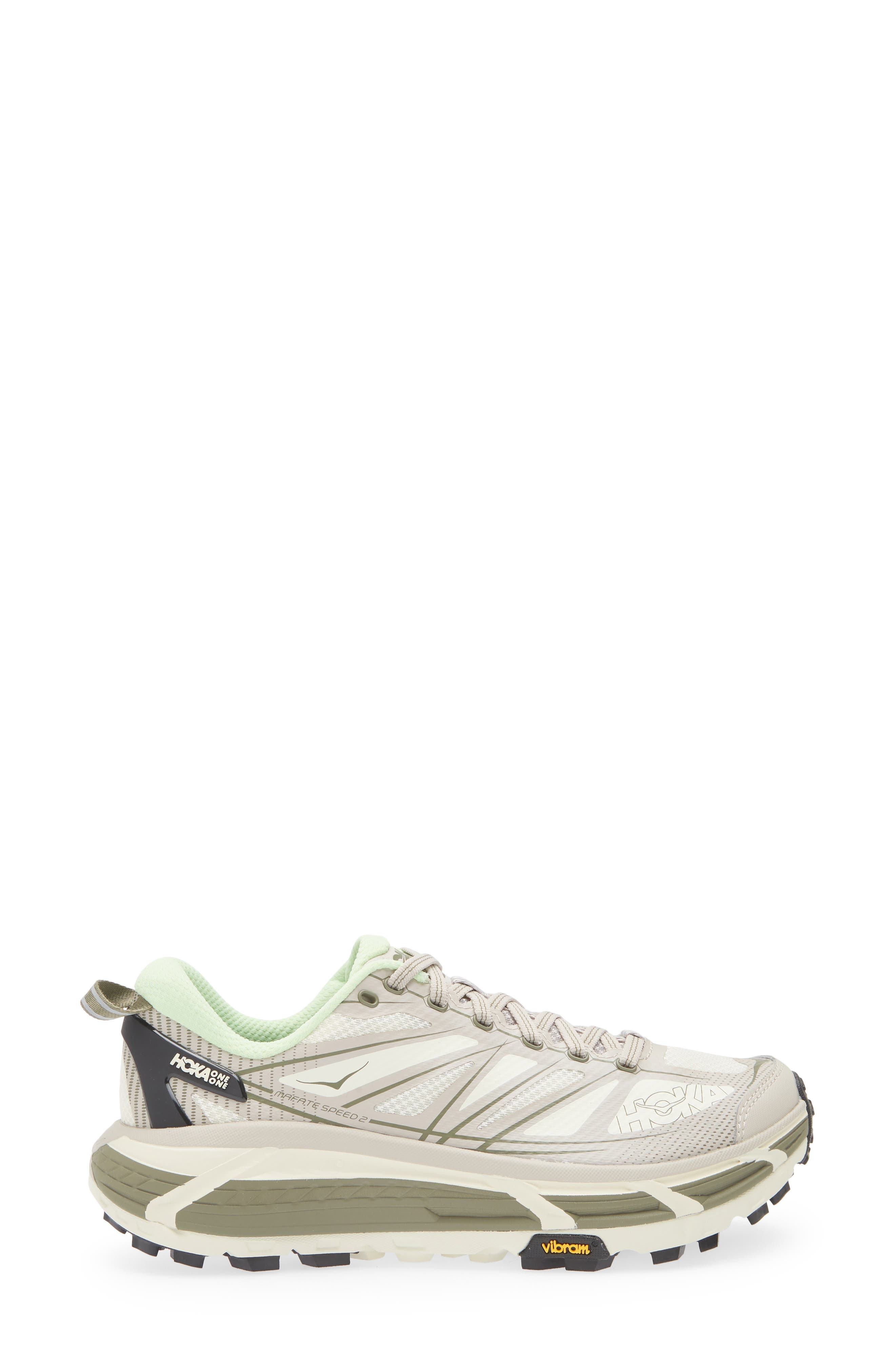 HOKA Gender Inclusive Mafate Speed 2 Sneaker in Putty /Eucalyptus at Nordstrom - 3