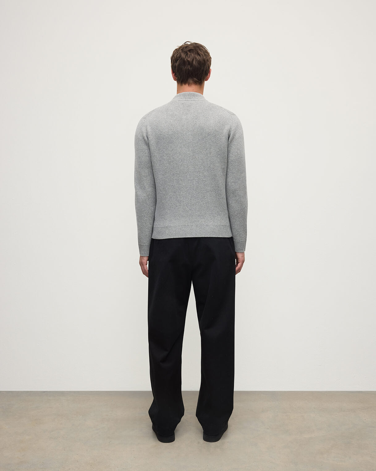 Cashmere Milano Stitch Grey Zip Jacket - 3