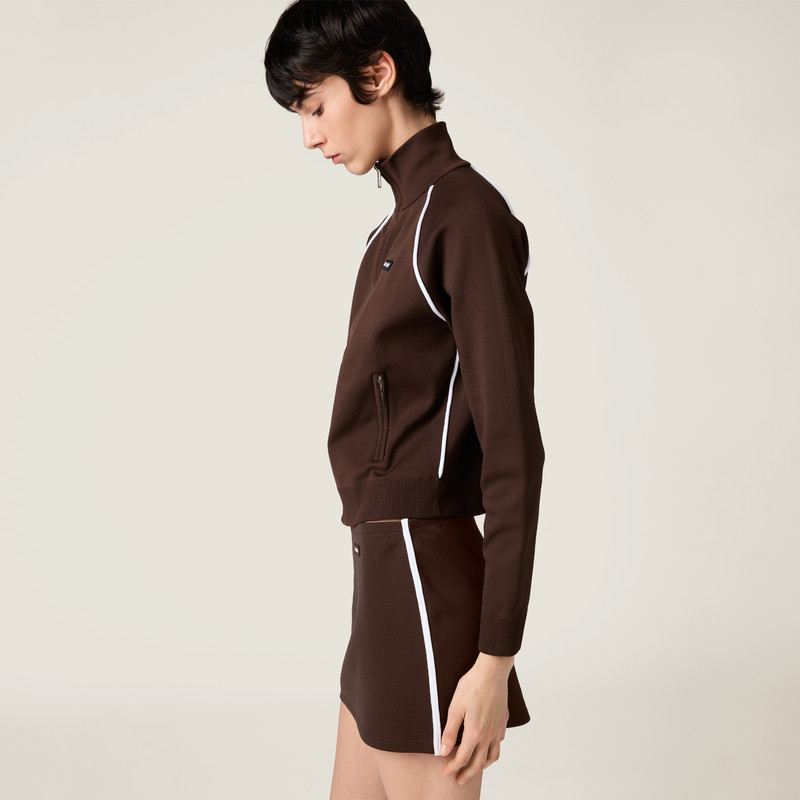 Technical yarn zipper cardigan 5