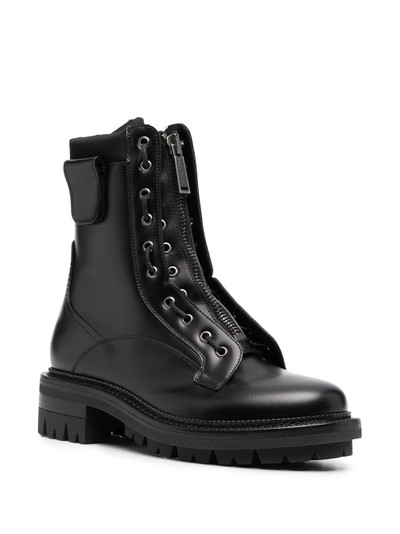 DSQUARED2 leather zip-up boots outlook