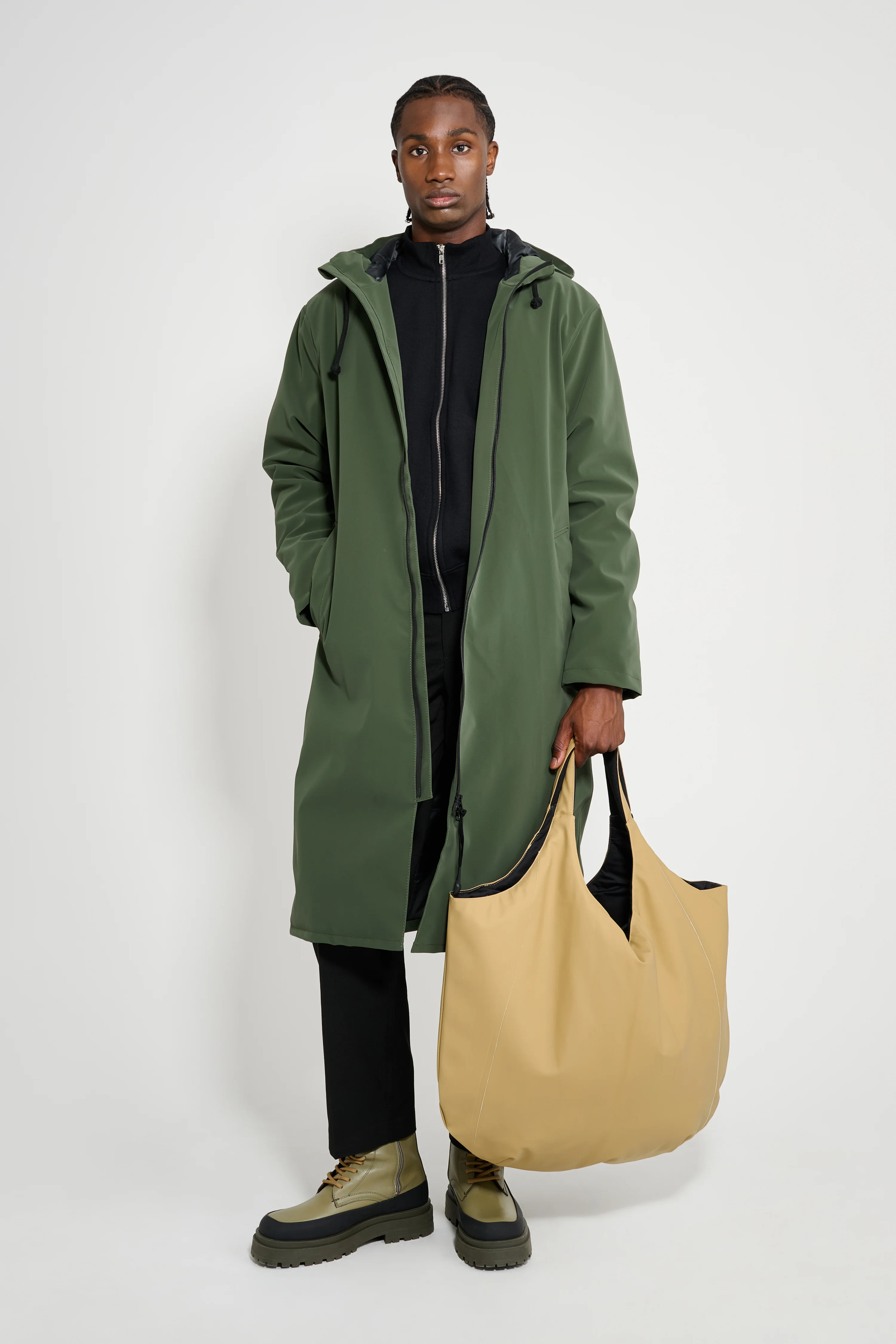 Stockholm Long Matte Winter Coat Green - 1
