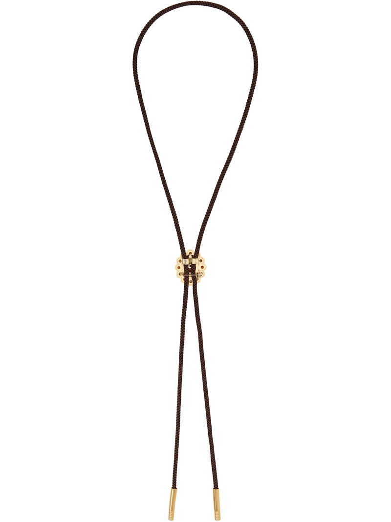 SOSHIOTSUKI Brown Loop Bolo Tie outlook