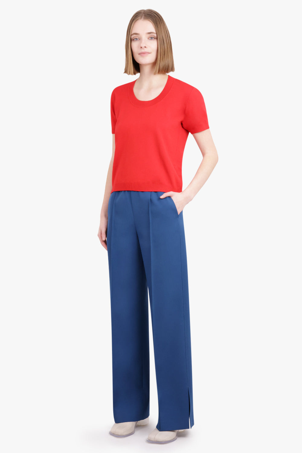 STRAIGHT LEG TAILORED TROUSER | NIGHT SKY - 6