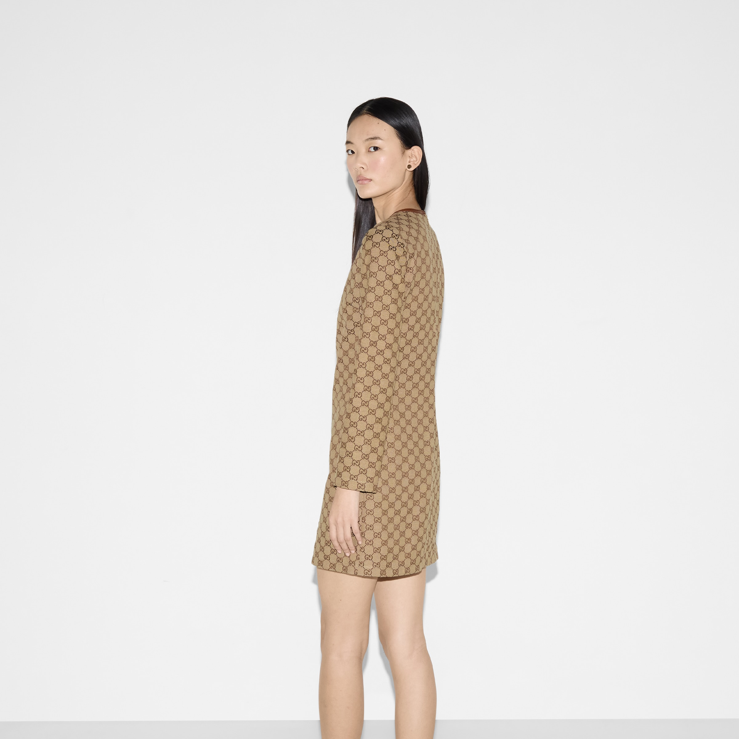 GG canvas dress with Horsebit - 4