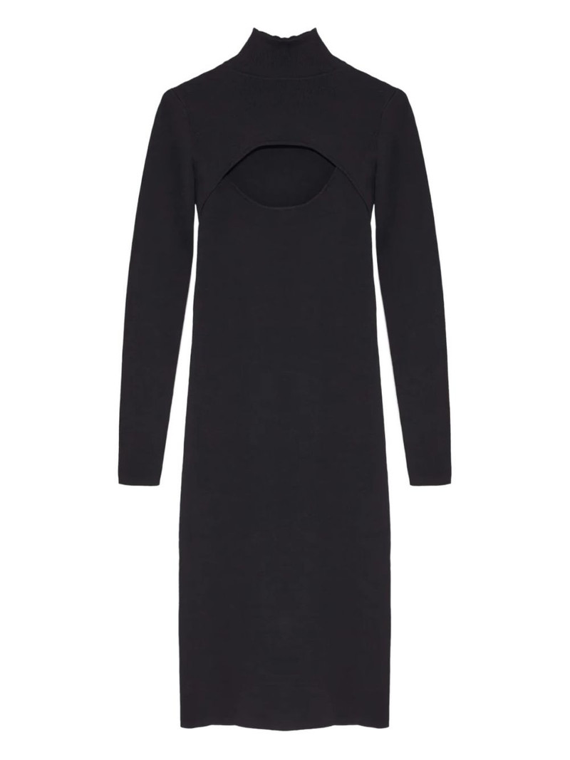 cut-out high-neck midi dress 1