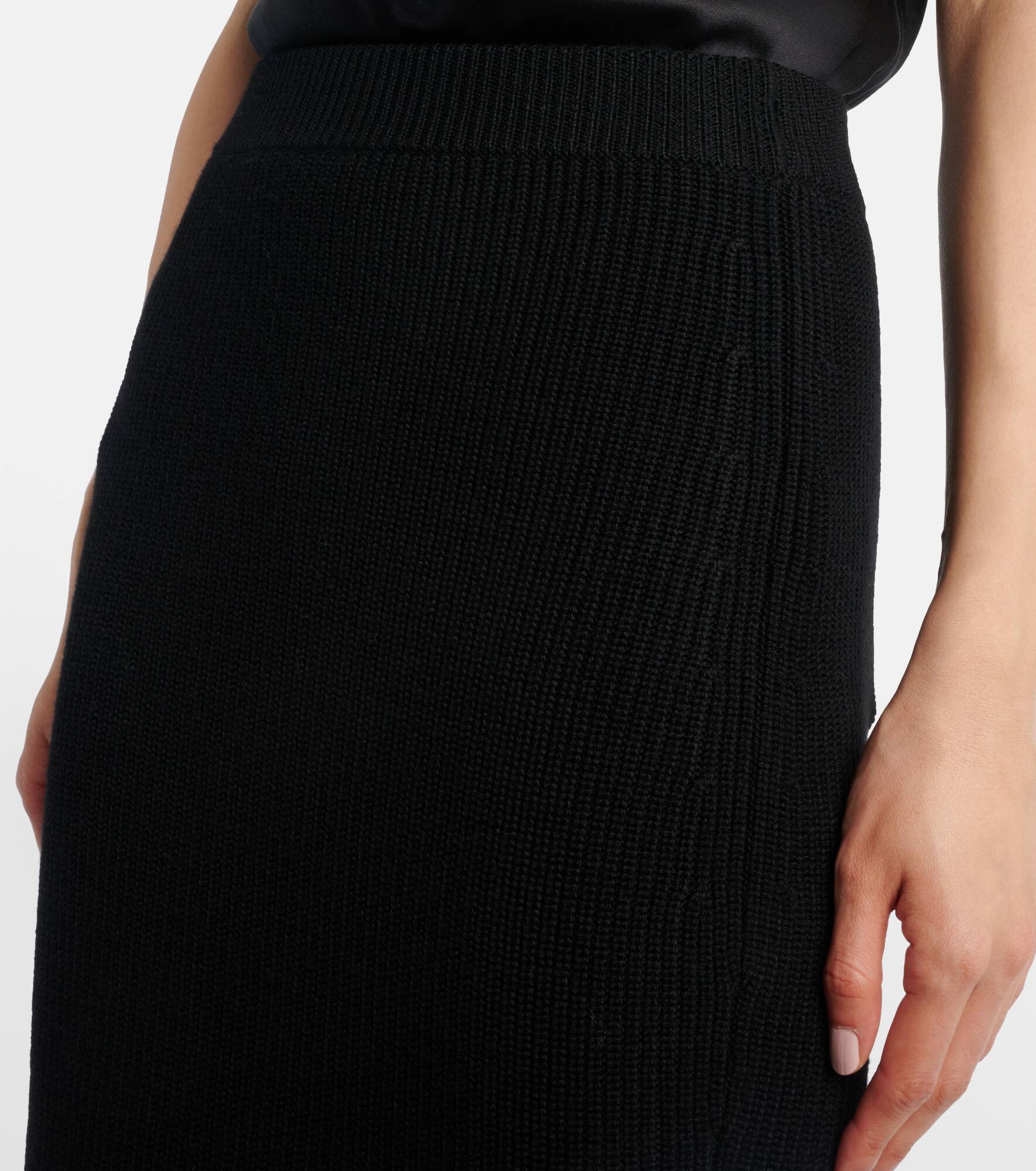 Peplum wool-blend midi skirt - 4