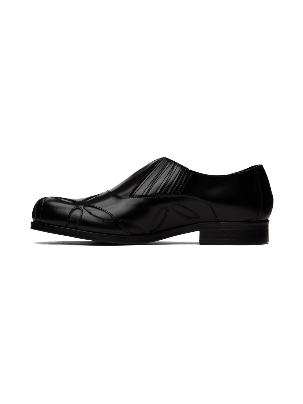 Black Slashed Loafers - 3