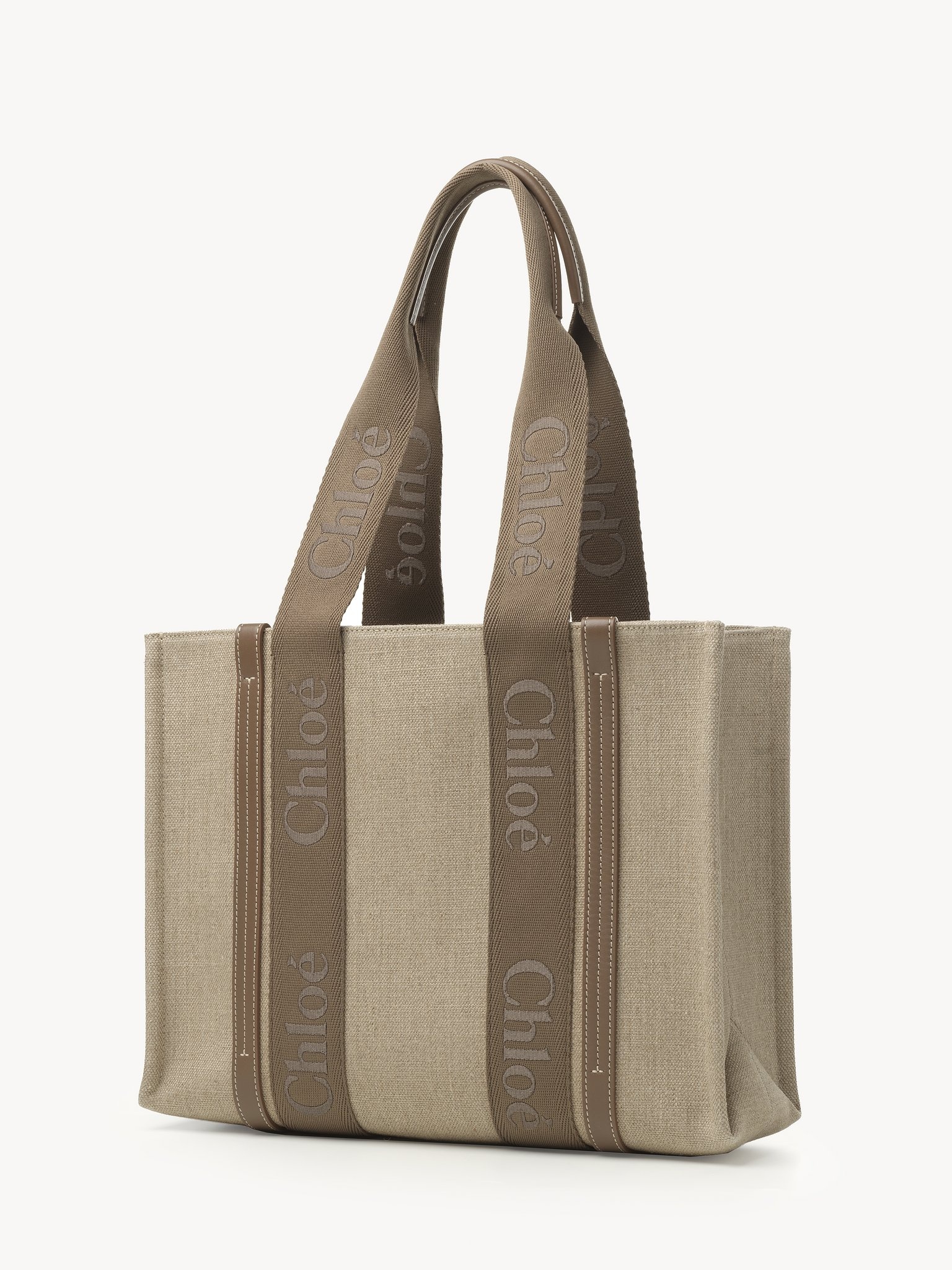 WOODY TOTE BAG IN LINEN - 3