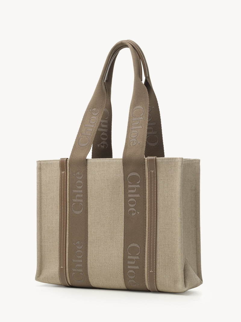 WOODY TOTE BAG IN LINEN 3