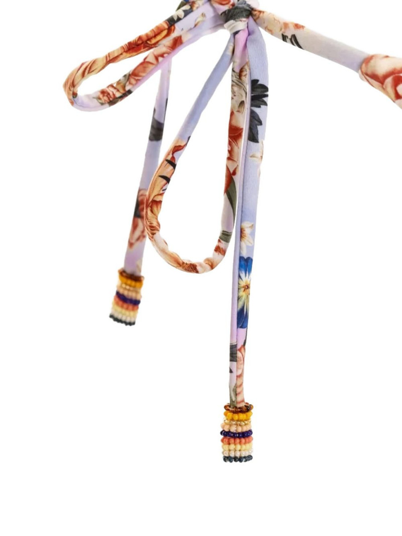 Agua by Agua Bendita Alegria floral-print beaded-detail bikini bottoms outlook