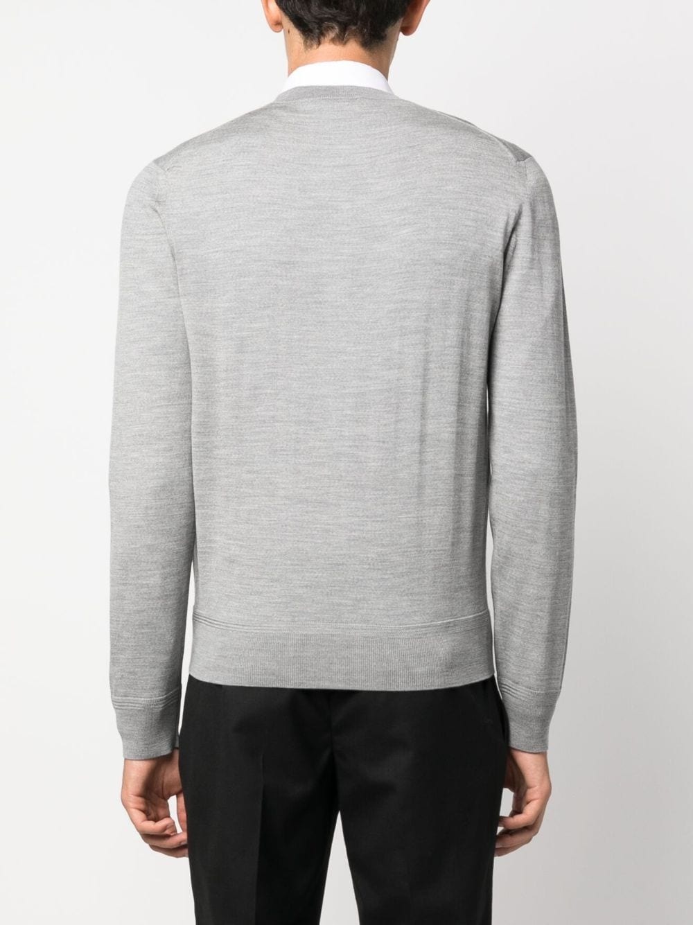 V-neck wool jumper - 4