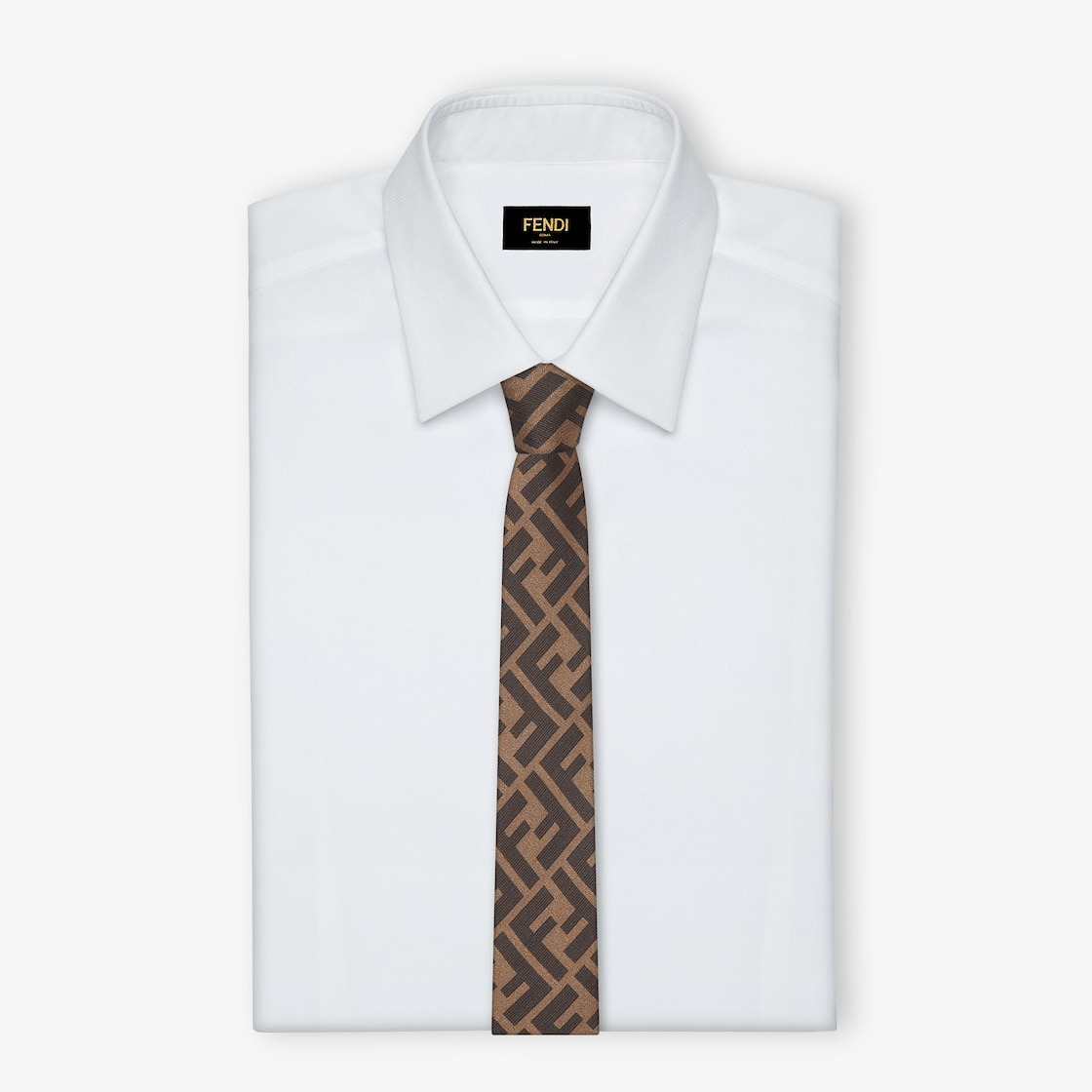 Brown silk necktie - 2