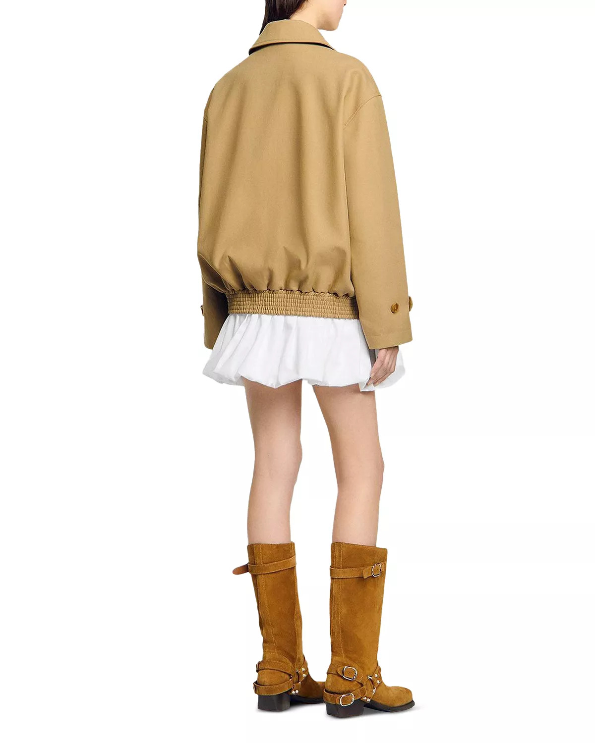 Short Oversized Trench Coat - 4