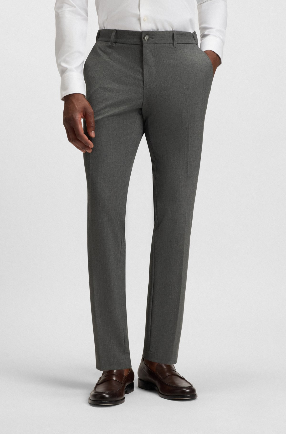 SLIM-FIT SUIT IN MICRO-PATTERNED STRETCH FABRIC - 2