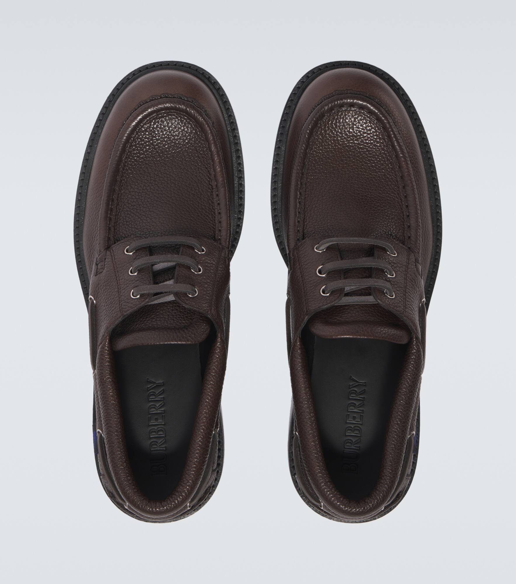 Leather boat shoes - 4