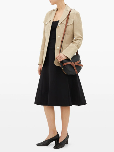 Loewe Pleated A-line wool skirt outlook