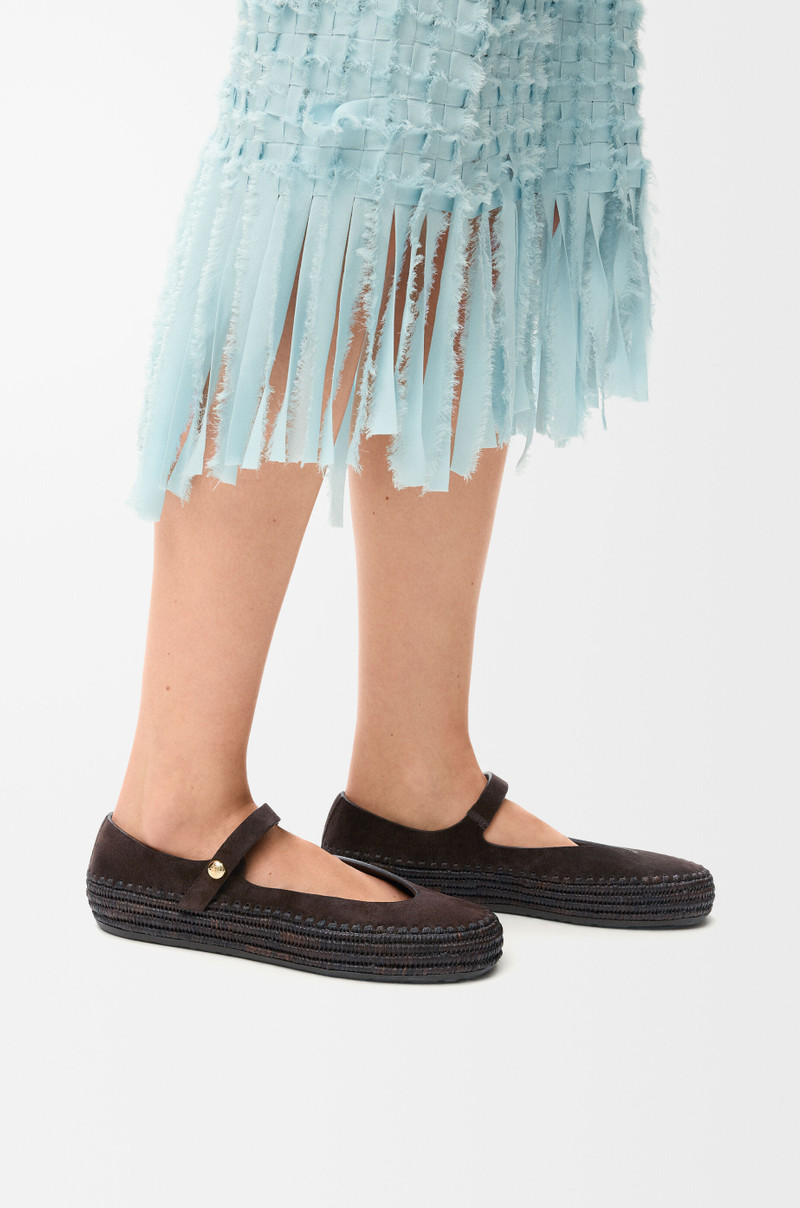 Loewe Rio Mary-Jane in suede and raffia outlook