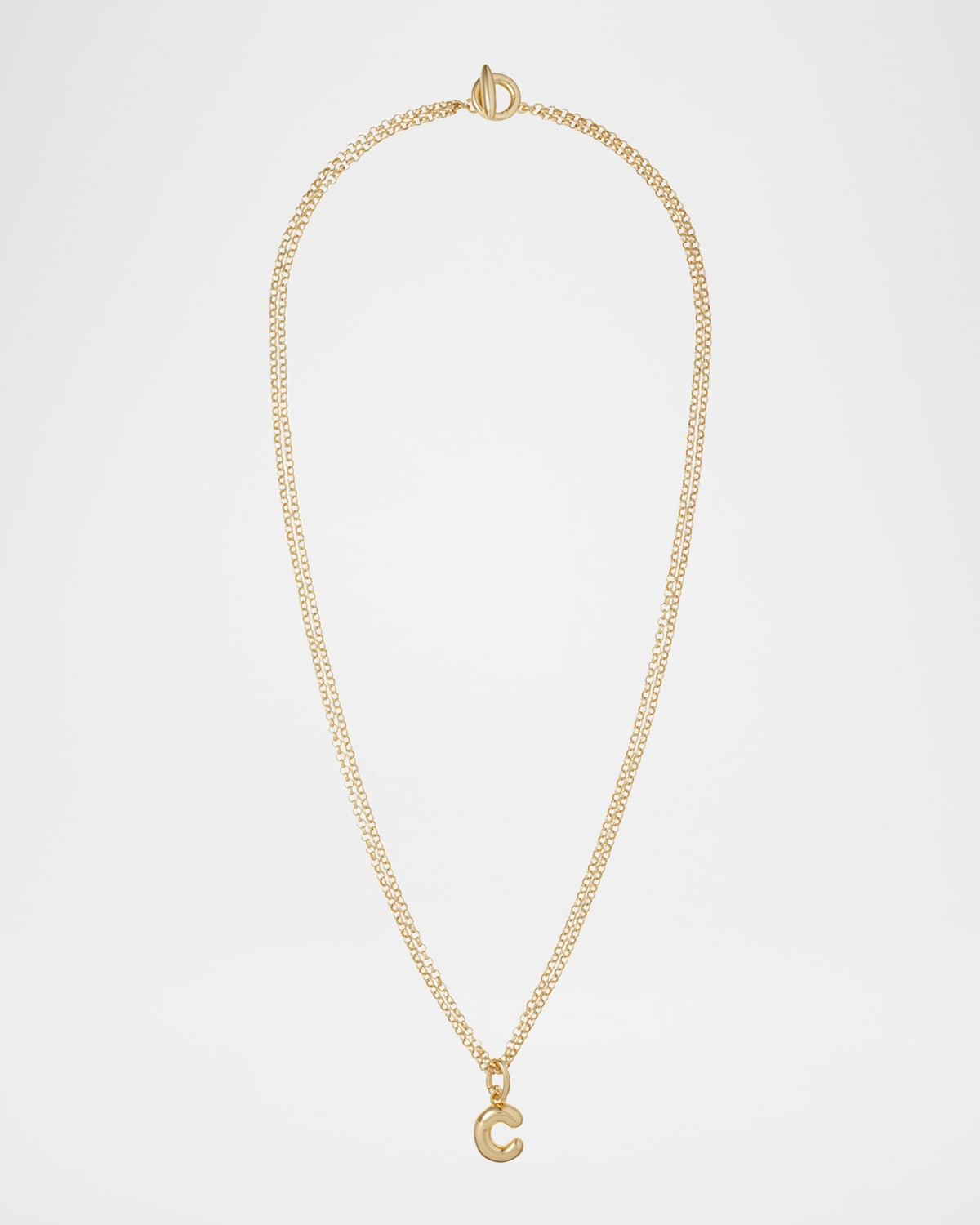 The Puffy Initial Necklace - 1