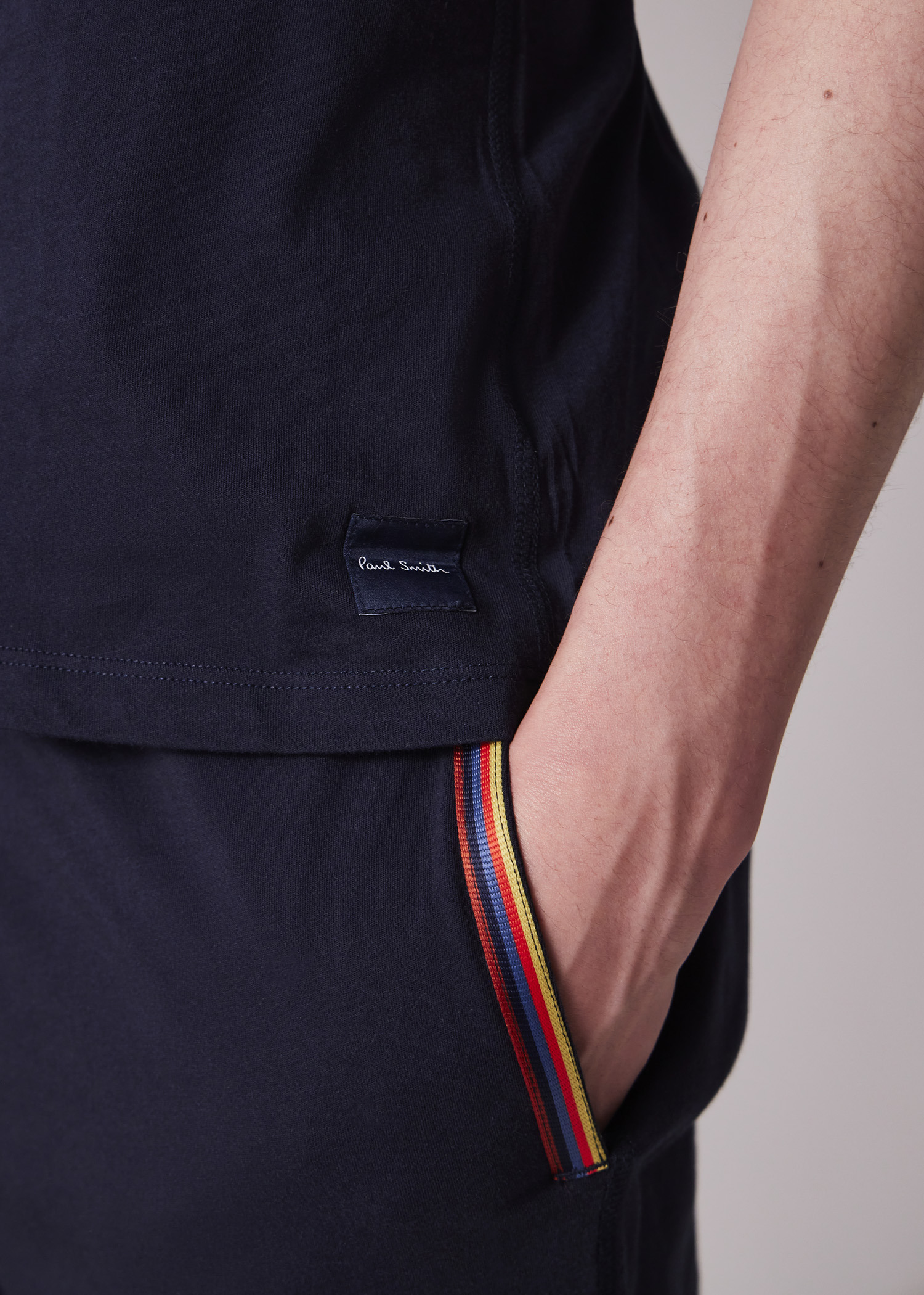 Navy Cotton Lounge T-Shirt - 4