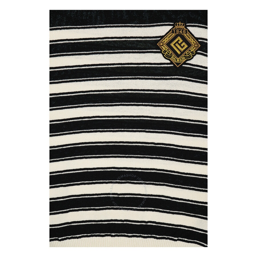 Balmain Men's Stripped Knitted Sailor Jumper - 7