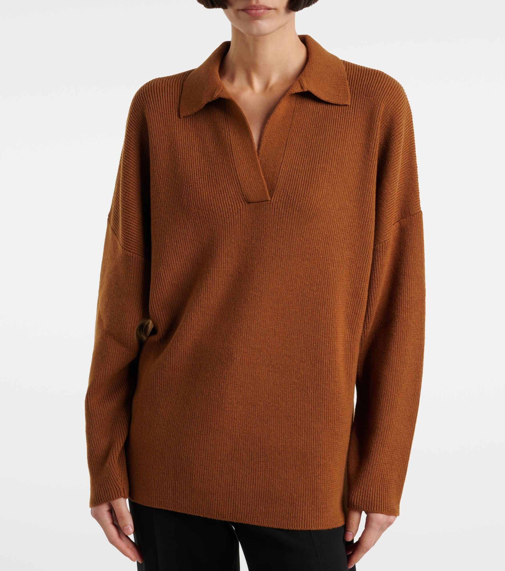 Louise wool and cashmere polo sweater - 4